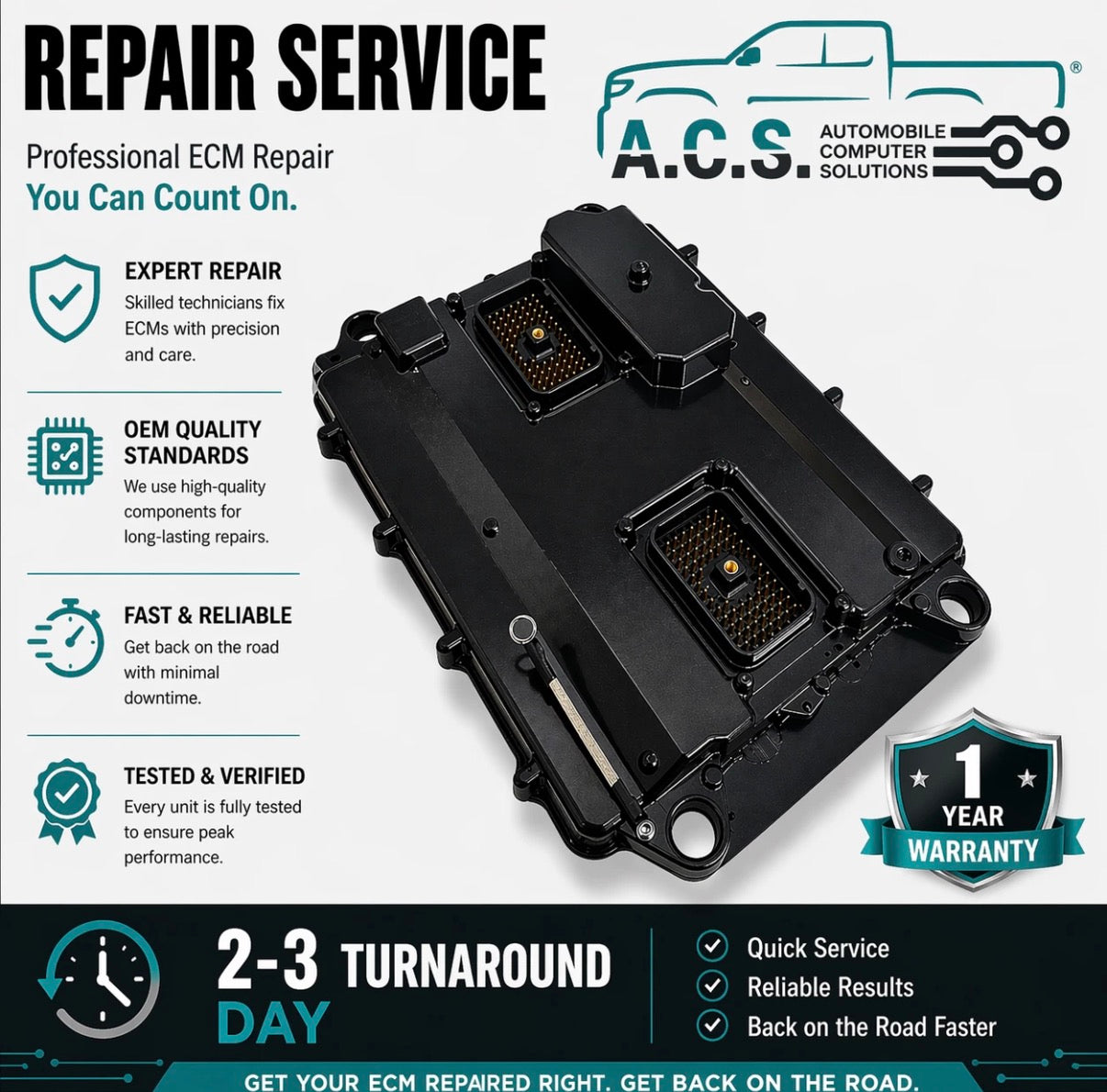 10R3571 3126 Cat ECM Repair Service Caterpillar Electronic Control Module