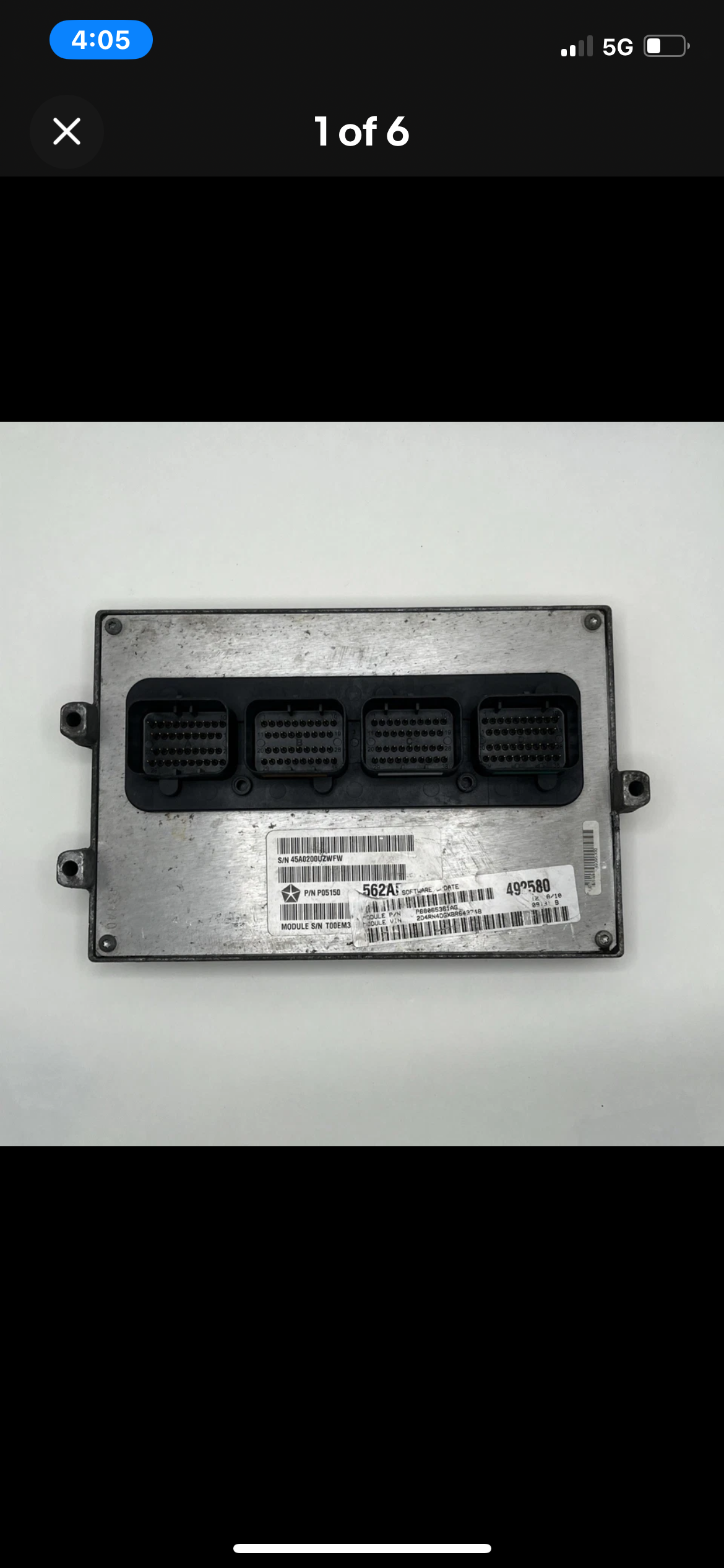 2011 Dodge Caravan ECU/ECM P05150562 *VIN PROGRAMMED*(B)