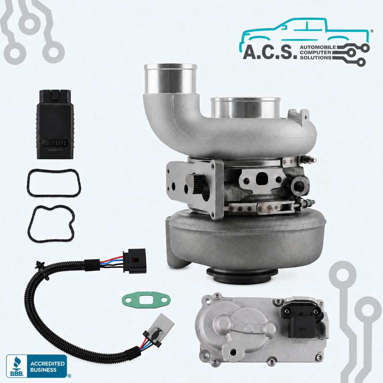 6.7L Cummins HE300VG Turbocharger + VGT Actuator Kit for 2013-2018 Ram 2500 3500 | 3799840H 5326055