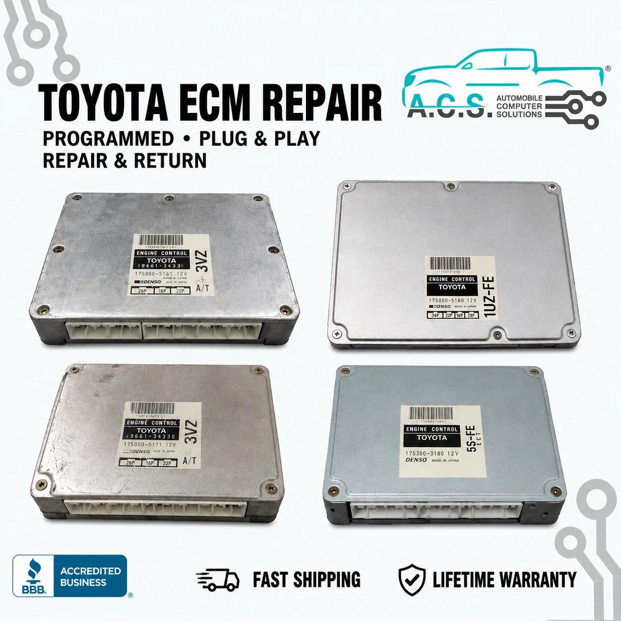 Toyota Tacoma ECM ECU PCM Engine Computer Toyota ECU Repair Toyota Tacoma ECM